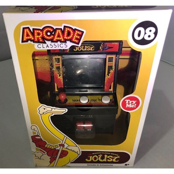 New! Basic Fun Arcade Classics Atari Joust Mini Cabinet Electronic Game Midway - Picture 10 of 10